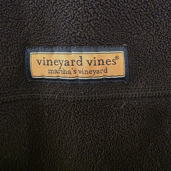 Vineyard Vines Harbor Fleece Dark Blue Vest - Picture 4 of 6